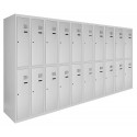Metal wardrobes for changing rooms with an lower shelf SOM np 2/30/10 (2/40/10)