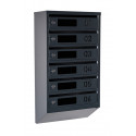 Mailbox for 6 apartments (YP-06-D anthracite)