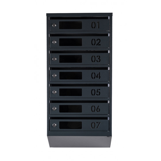 Mailbox for 7 apartments (YP-07-D anthracite)
