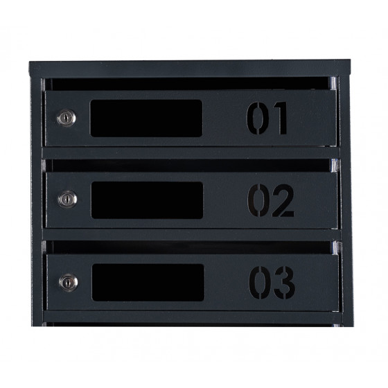 Mailbox for 8 apartments (YP-08-D anthracite)