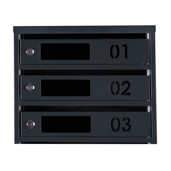 Mailbox for 10 apartments (YP-10-D anthracite)