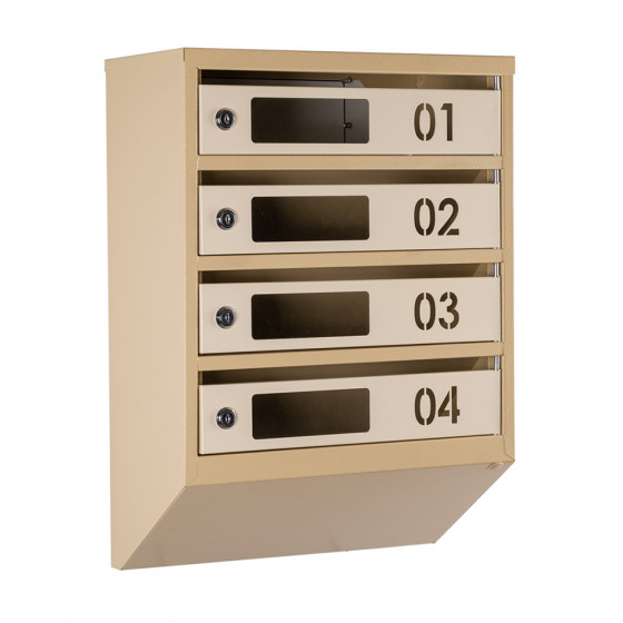 Mailbox for 4 apartments (YP-04-D beige)