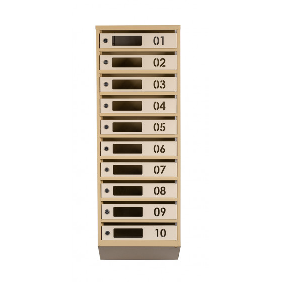Mailbox for 10 apartments (YP-10-D beige)