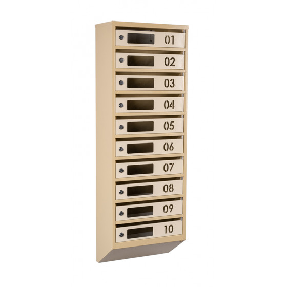 Mailbox for 10 apartments (YP-10-D beige)