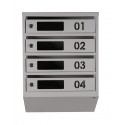 Mailbox for 4 apartments (YP-04-D gray)