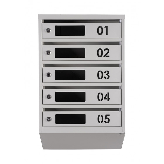 Mailbox for 5 apartments (YP-05-D gray)