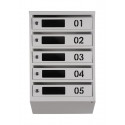 Mailbox for 5 apartments (YP-05-D gray)