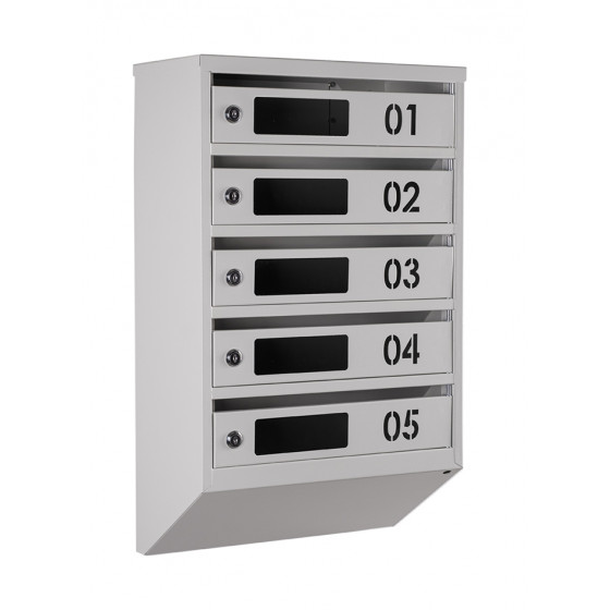 Mailbox for 5 apartments (YP-05-D gray)