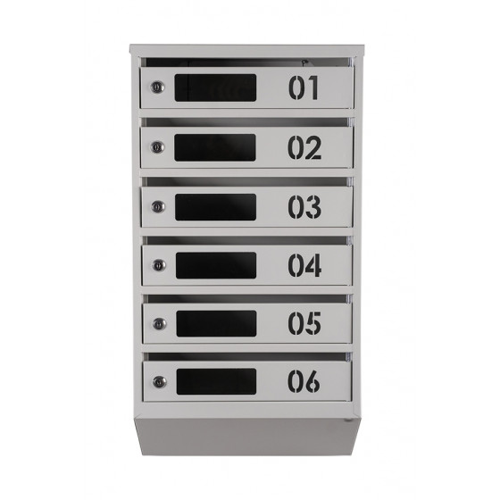 Mailbox for 6 apartments (YP-06-D gray)