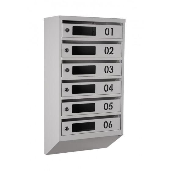 Mailbox for 6 apartments (YP-06-D gray)