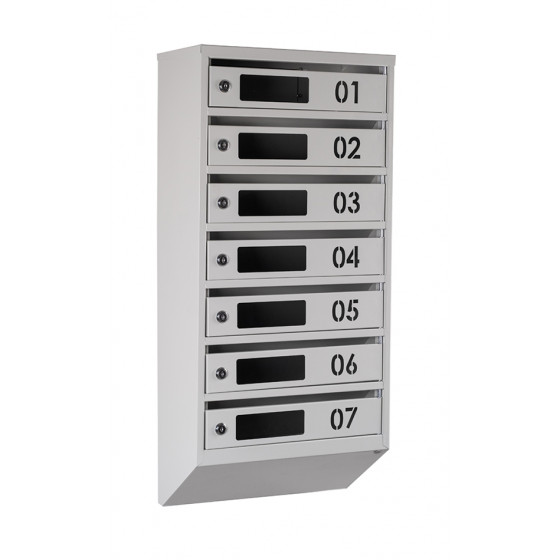 Mailbox for 7 apartments (YP-07-D gray)