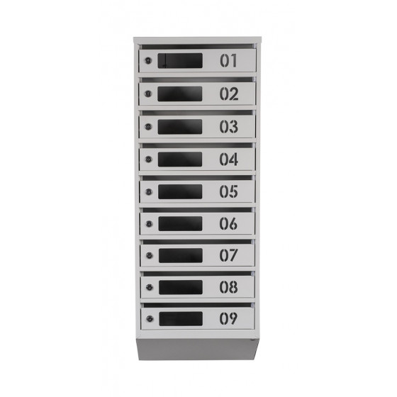 Mailbox for 9 apartments (YP-09-D gray)