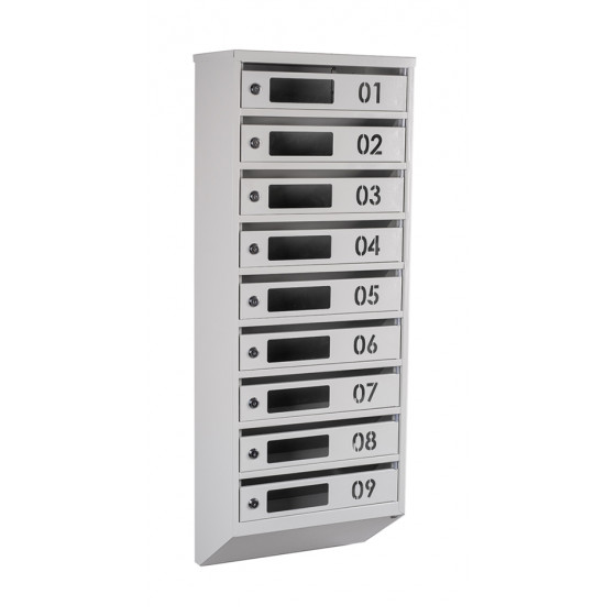 Mailbox for 9 apartments (YP-09-D gray)