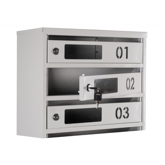 Mailbox for 10 apartments (YP-10-D gray)