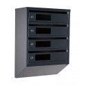 Mailbox for 4 apartments (YP-04-C anthracite)