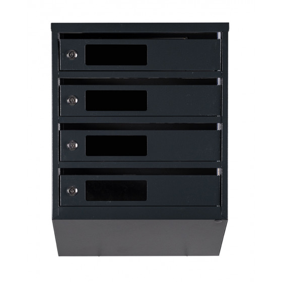Mailbox for 4 apartments (YP-04-C anthracite)