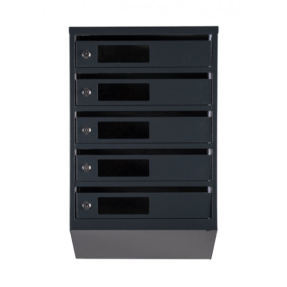 Mailbox for 5 apartments (YP-05-C anthracite)