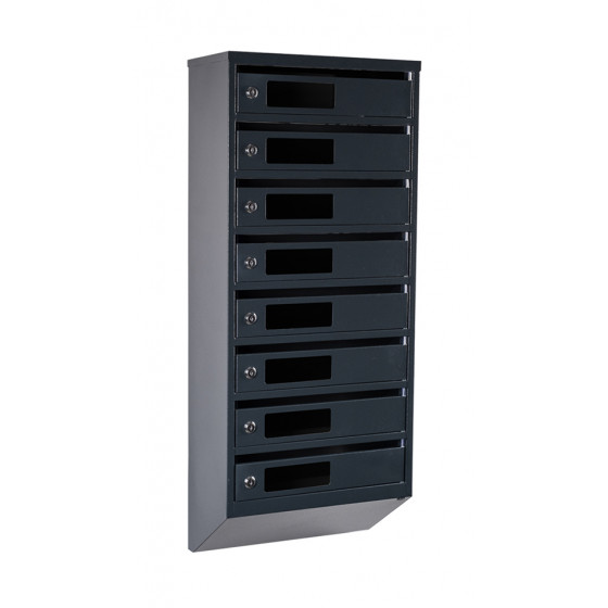 Mailbox for 8 apartments (YP-08-C anthracite)