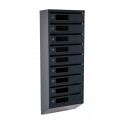 Mailbox for 9 apartments (YP-09-C anthracite)