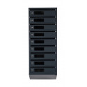Mailbox for 9 apartments (YP-09-C anthracite)