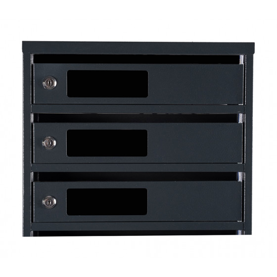 Mailbox for 10 apartments (YP-10-C anthracite-gray)