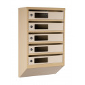 Mailbox for 5 apartments (YP-05-C beige)