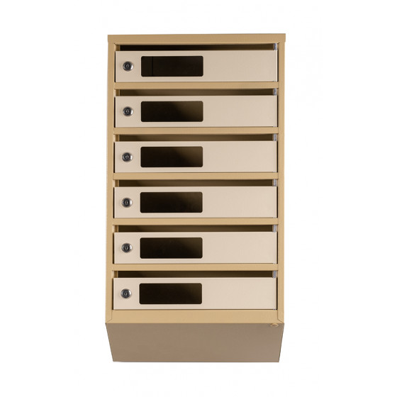 Mailbox for 6 apartments (YP-06-C beige)