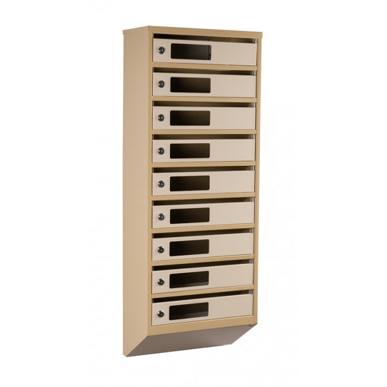 Mailbox for 9 apartments (YP-09-C beige)
