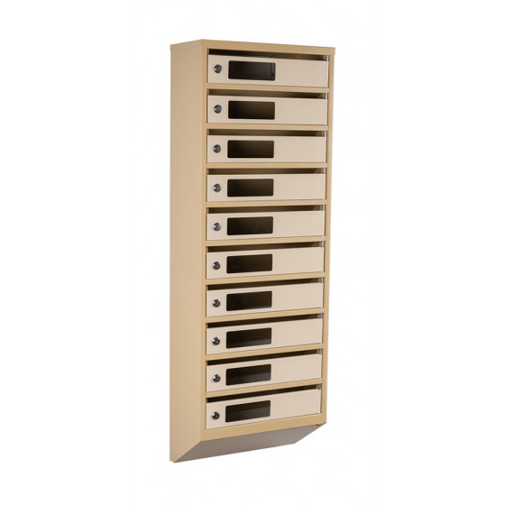 Mailbox for 10 apartments (YP-10-C beige)