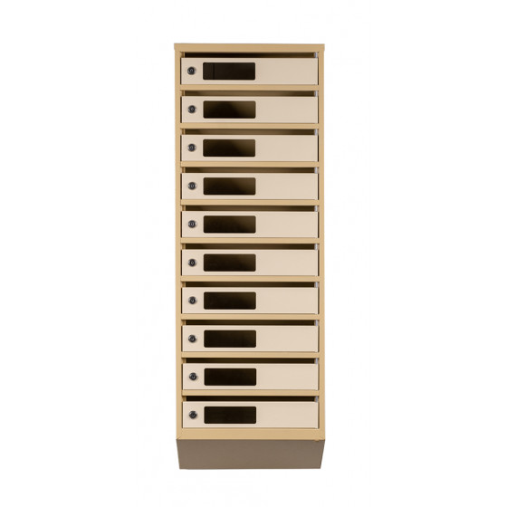Mailbox for 10 apartments (YP-10-C beige)