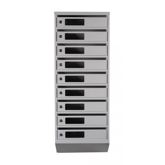 Mailbox for 9 apartments (YP-09-C gray)