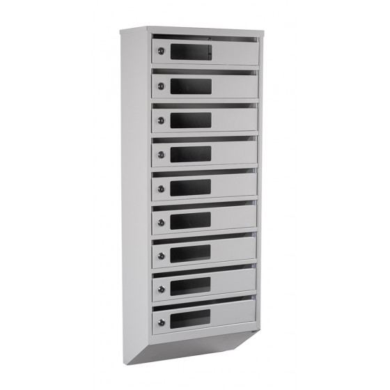 Mailbox for 9 apartments (YP-09-C gray)