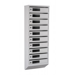 Ящик почтовый на 10 квартир (ЯП-10-C gray)