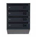 Mailbox for 4 apartments (YP-04-B anthracite)