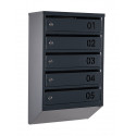 Mailbox for 5 apartments (YP-05-A anthracite)