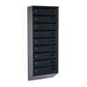 Mailbox for 9 apartments (YP-09-B anthracite)