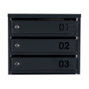 Mailbox for 10 apartments (YP-10-B anthracite)