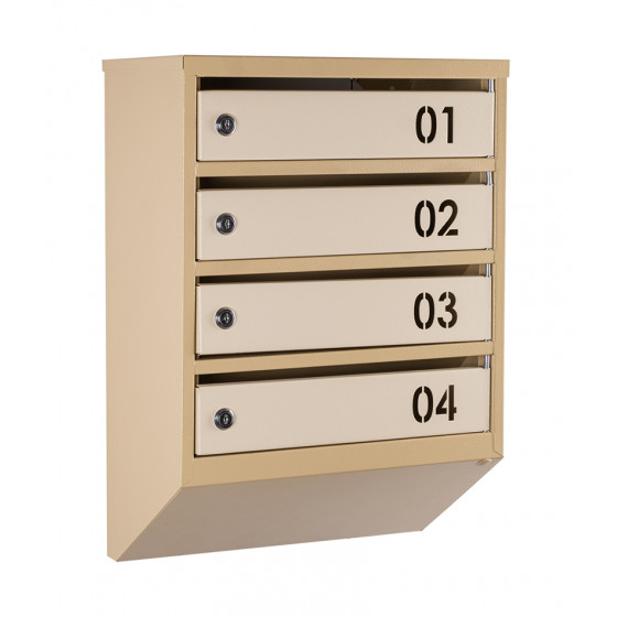 Mailbox for 4 apartments (YP-04-B beige)