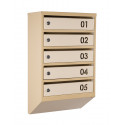 Mailbox for 5 apartments (YP-05-A beige)
