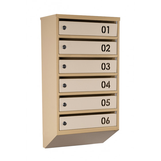 Mailbox for 6 apartments (YP-06-B beige)