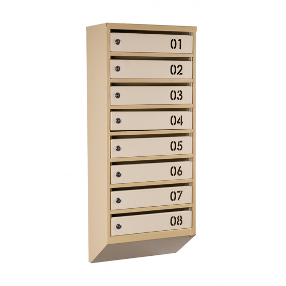 Mailbox for 8 apartments (YP-08-B beige)