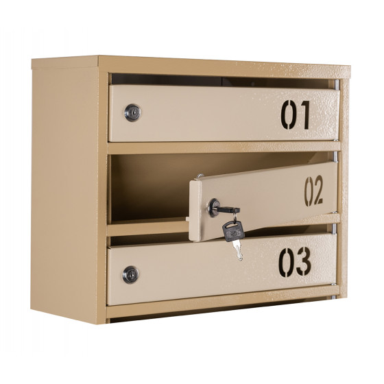 Mailbox for 10 apartments (YP-10-B beige)