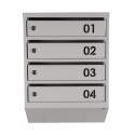 Mailbox for 4 apartments (YP-04-B gray)