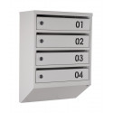 Mailbox for 4 apartments (YP-04-B gray)