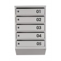 Mailbox for 5 apartments (YP-05-A gray)