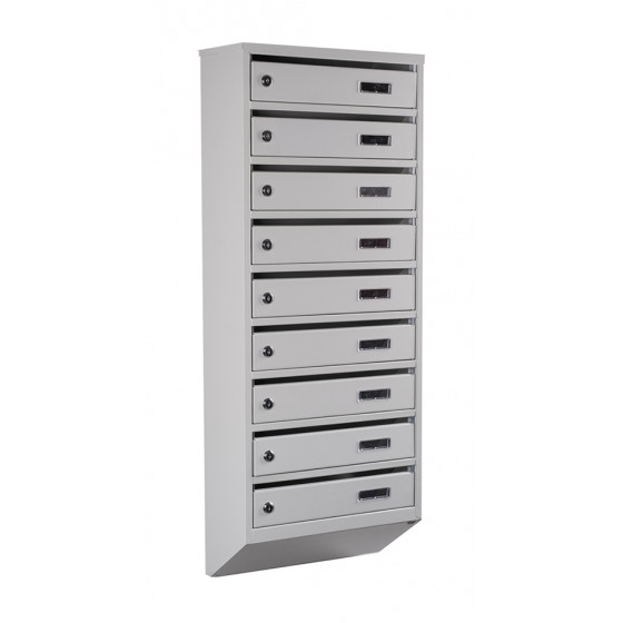 Mailbox for 9 apartments (YP-09-A gray)