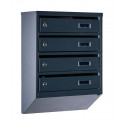 Mailbox for 4 apartments (YP-04-A anthracite)
