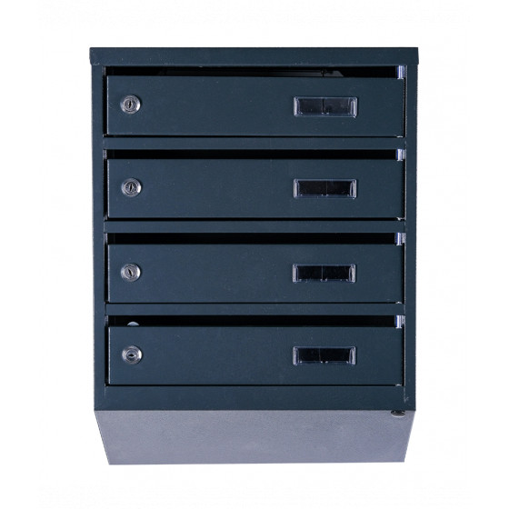 Mailbox for 4 apartments (YP-04-A anthracite)