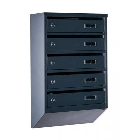 Mailbox for 5 apartments (YP-05-A anthracite)