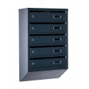 Mailbox for 5 apartments (YP-05-A anthracite)